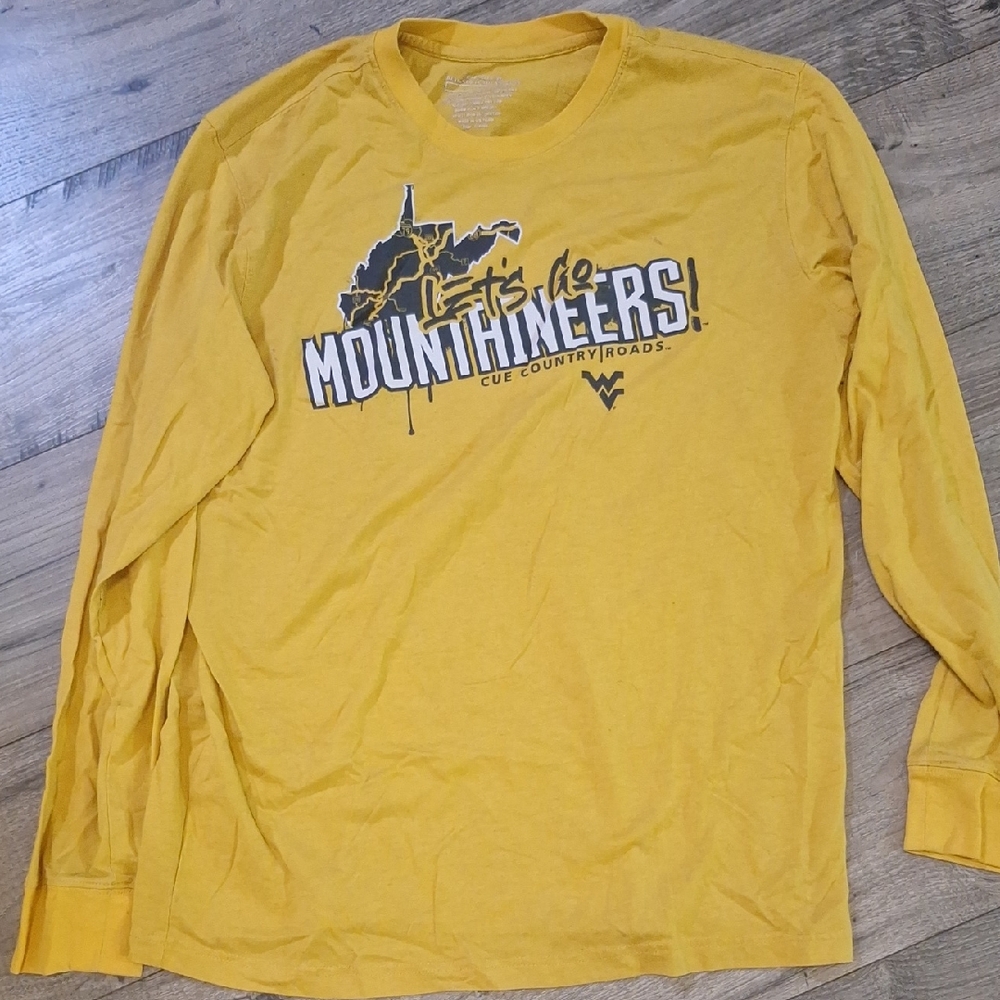 West Virginia Mountaineers Yellow Long Sleeve Shirt